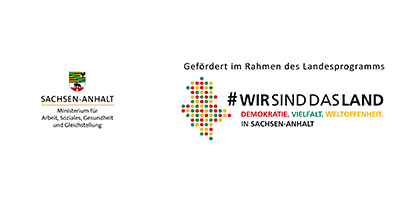 Logo des Ministeriums für Arbeit, Soziales, Gesundheit und Gleichstellung Sachsen-Anhalt – #WirSindDasLand