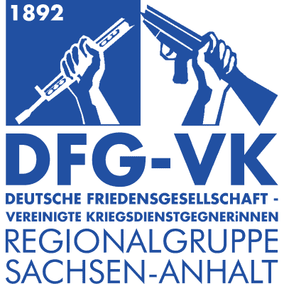 Logo der Deutschen Friedensgesellschaft - vereinte KriegsdienstgegnerInnen Regionalgruppe Sachsen-Anhalt