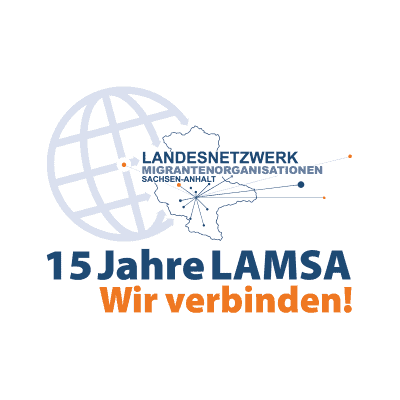 Logo des Landesnetzwerk Migrantenorganisationen Sachsen-Anhalt (LAMSA)
